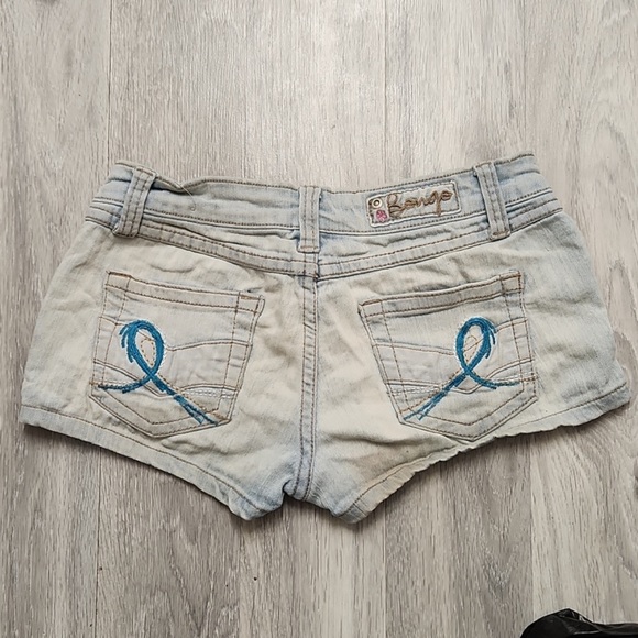 Rare Vintage BONGO extra short booty jean shorts size 00 - Picture 5 of 9